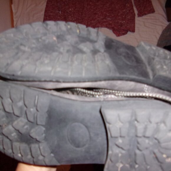 womens size 81/2 gray ankle shoes boots eight half 8.5 winter fall heels - Picture 6 of 6